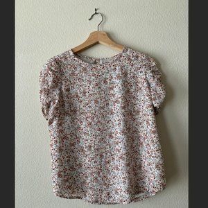 LOFT Peasant Short-Sleeve Blouse